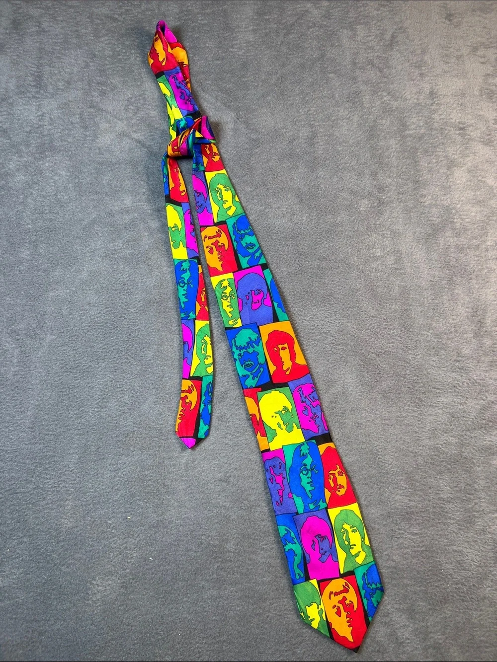 Colorful Pop-Art The Beatles Men's Tie - Multicolor